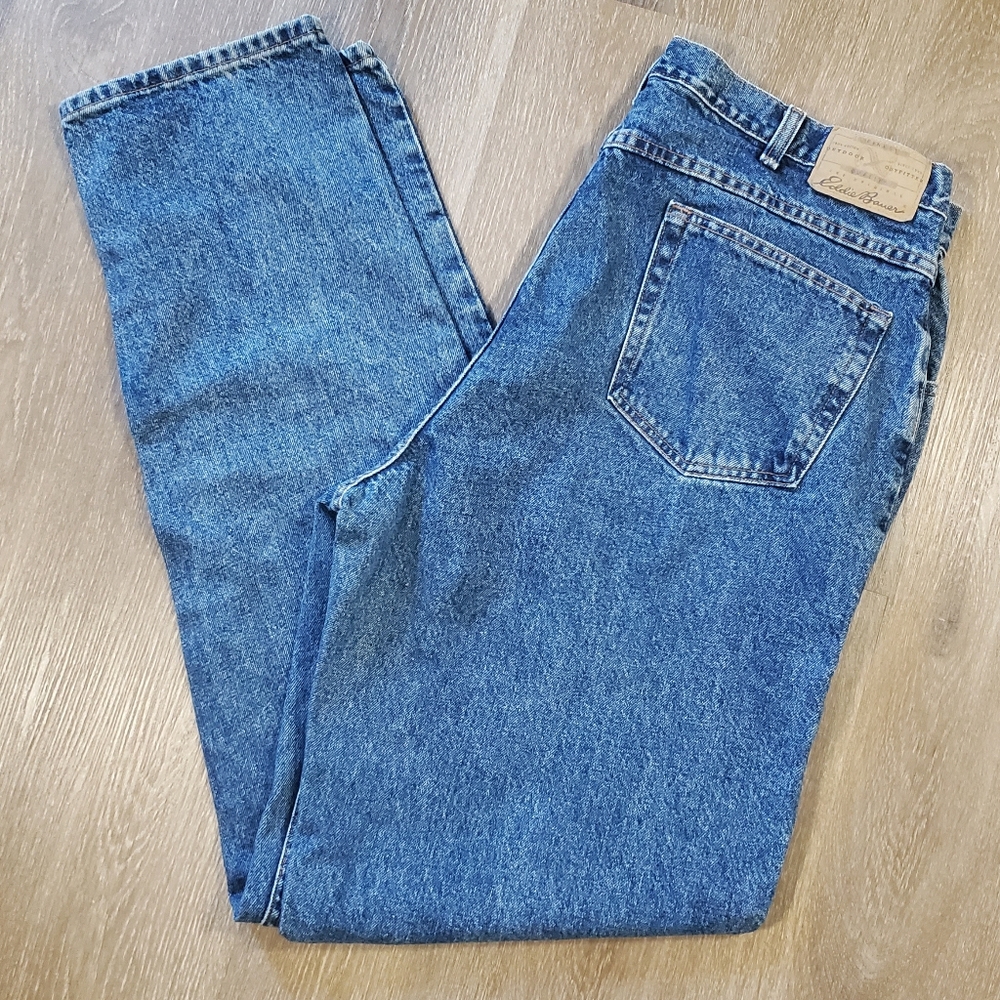38x36 Eddie Bauer Denim Men's Relaxed Fit Cotton Jeans